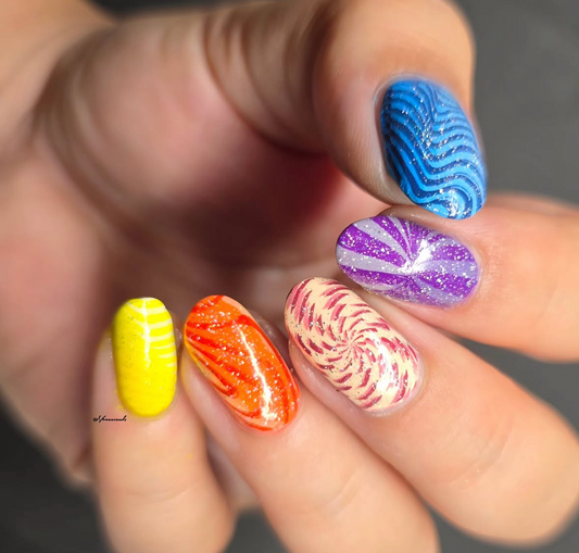 Color Me Trippy (CjS-417) Etched Nail Art Stamping Plate