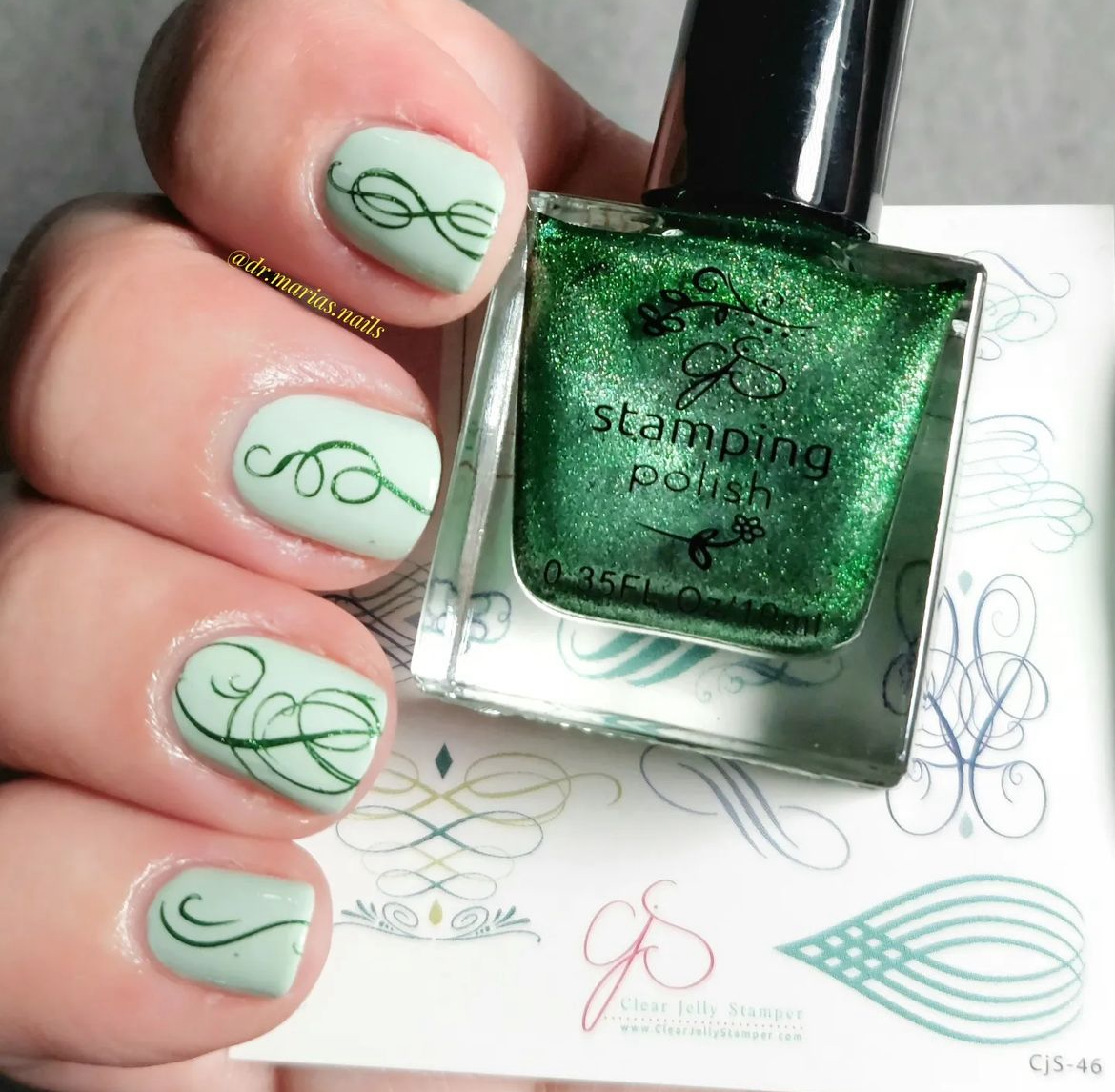 Victorian Flourish (CjS-46) Etched Nail Art Stamping Plate