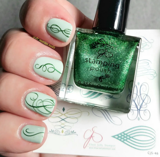 Victorian Flourish (CjS-46) Etched Nail Art Stamping Plate