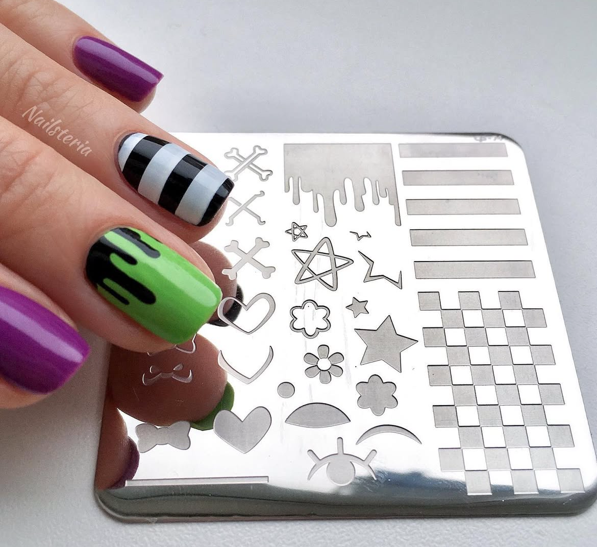 Cutie (CjS-74) Steel Nail Art Layered Stamping Plate