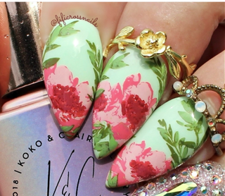 Watercolor Garden (CjS-81) Etched Nail Art Stamping Plate