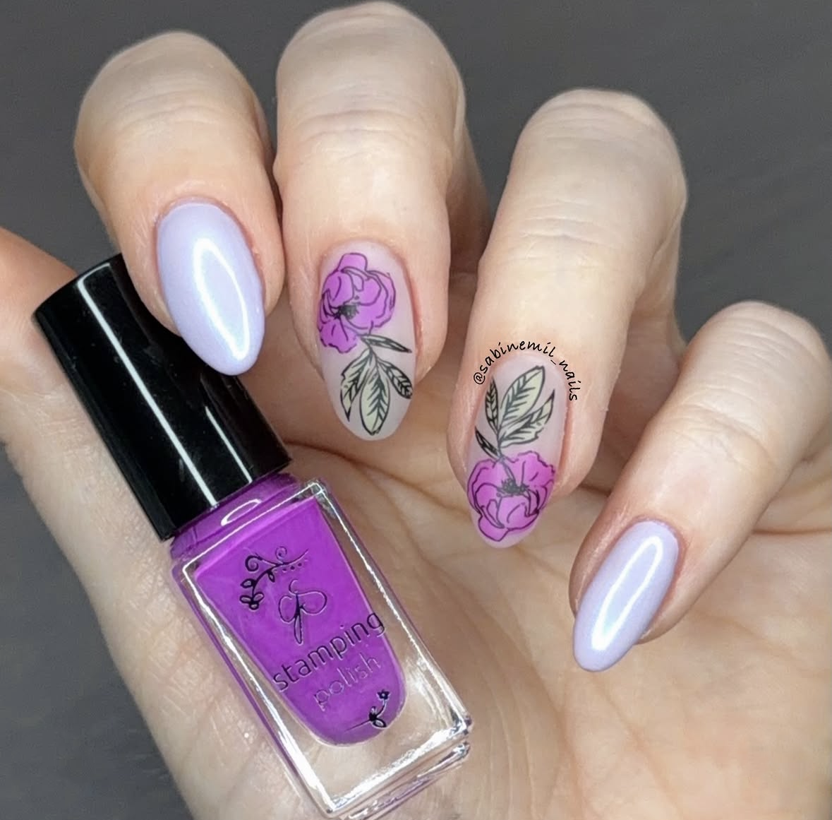 Sketched Garden (CjS-82) Etched Nail Art Stamping Plate