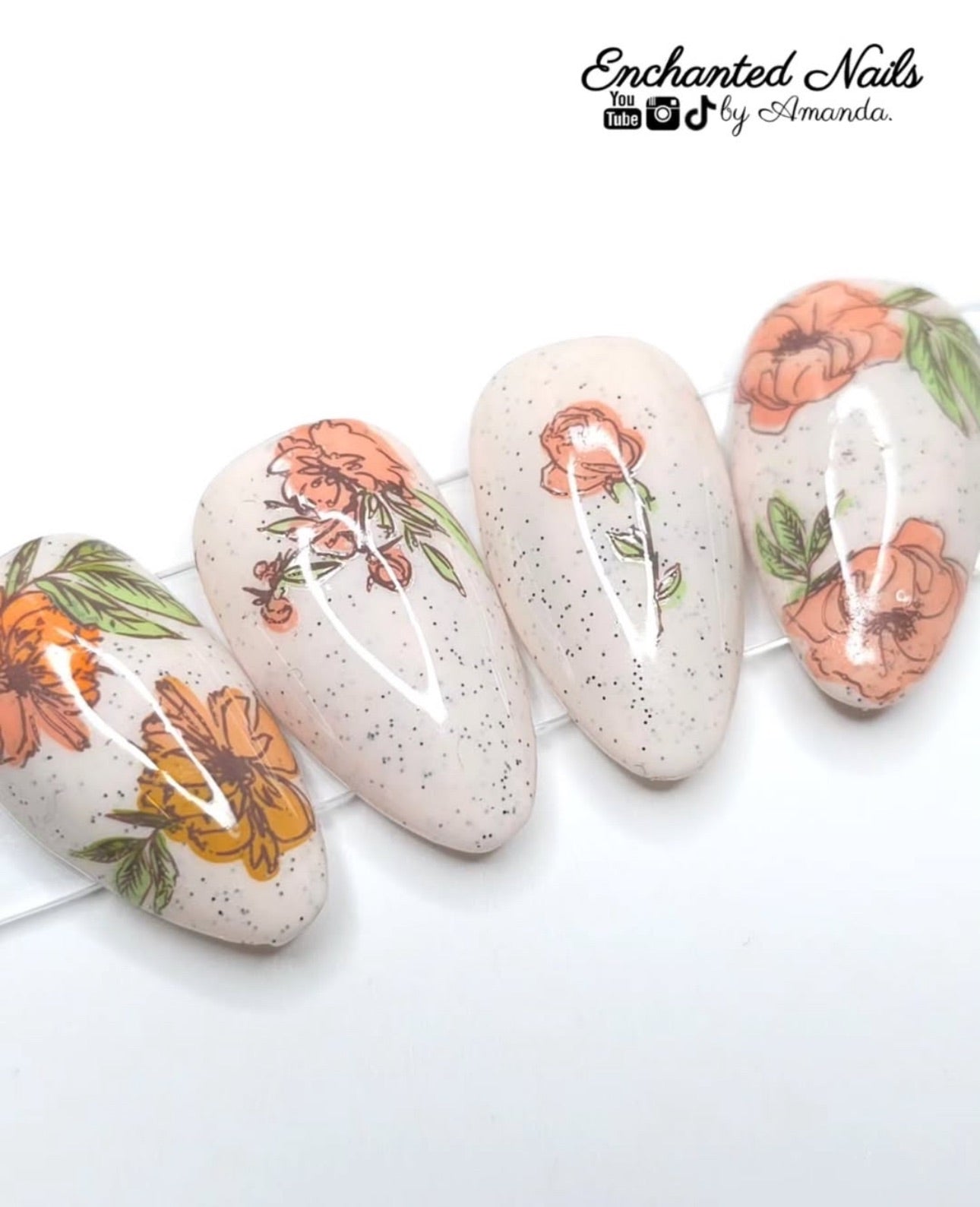 Sketched Garden (CjS-82) Etched Nail Art Stamping Plate