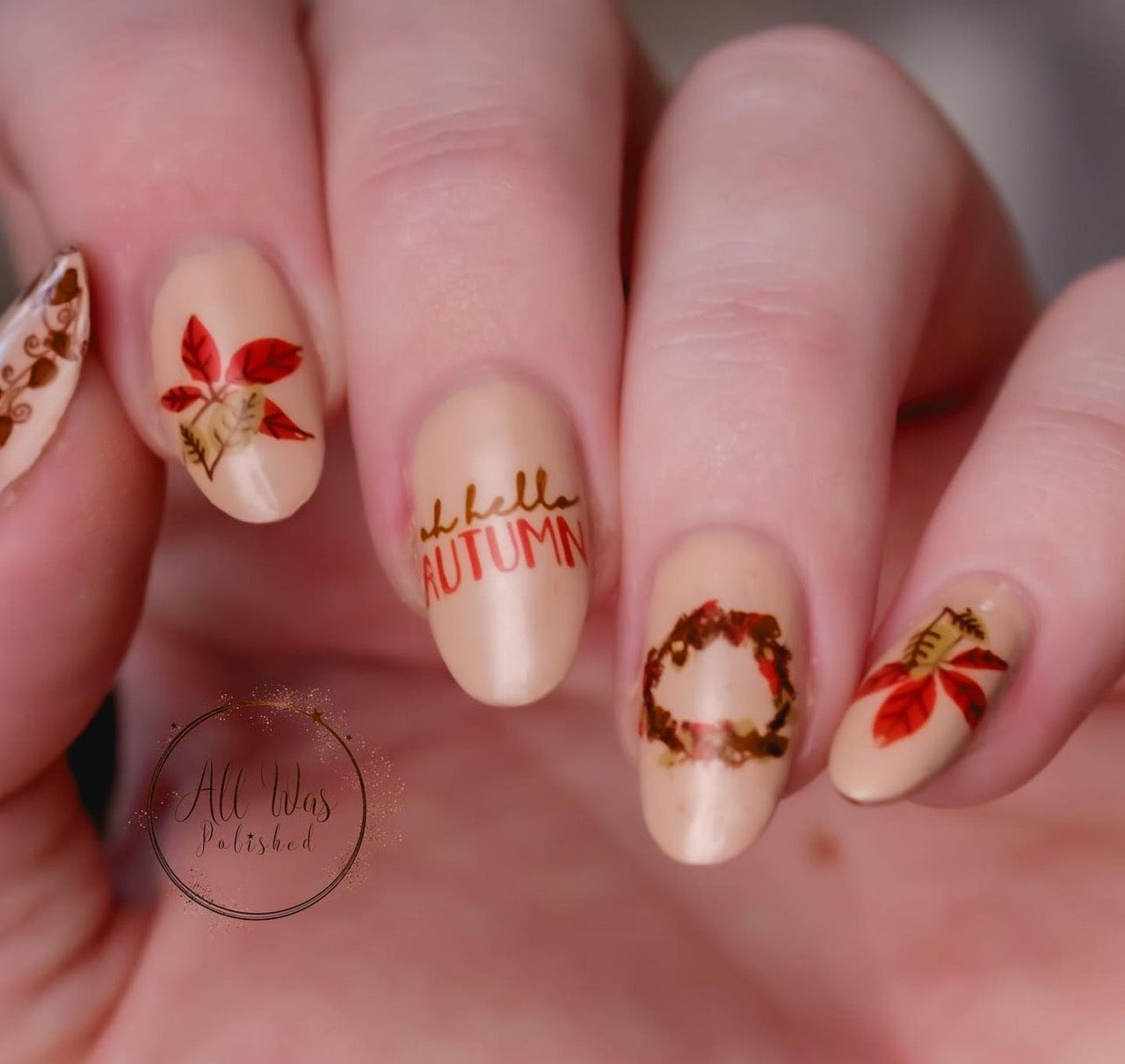 Forever Autumn (CjS-86) Etched Nail Art Stamping Plate