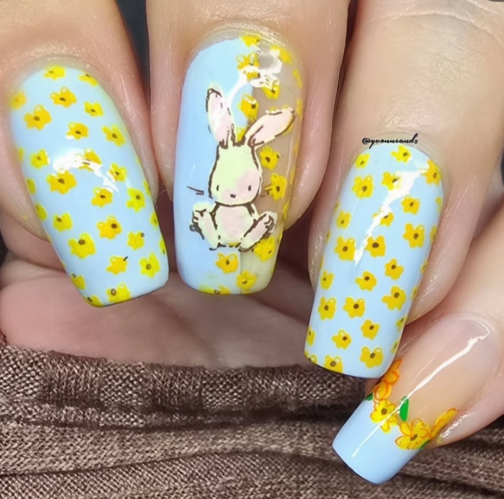 Life in Bloom (CjS-97) Etched Nail Art Stamping Plate