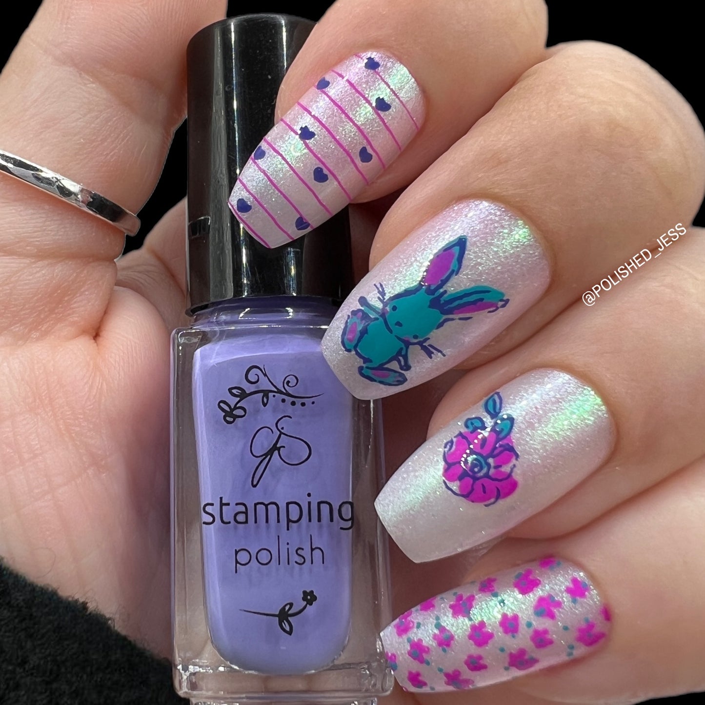 Life in Bloom (CjS-97) Etched Nail Art Stamping Plate