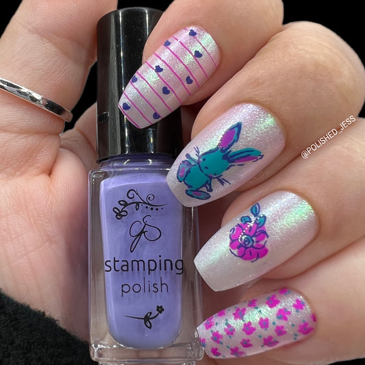 Life in Bloom (CjS-97) Etched Nail Art Stamping Plate