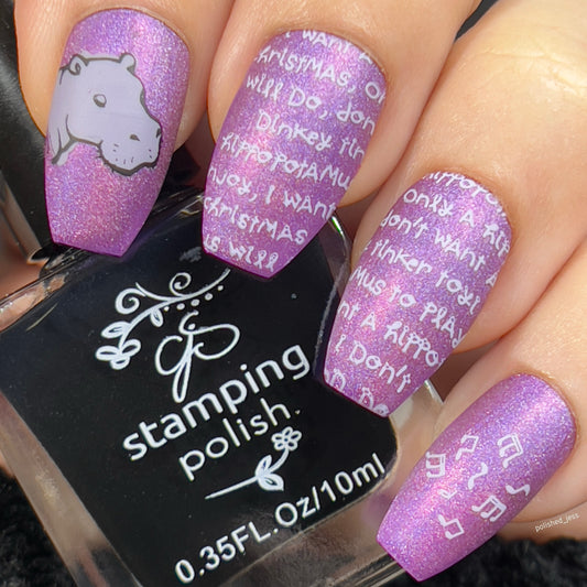 Caroling We Will Go (CjSC-12) Etched Nail Art Stamping Plate