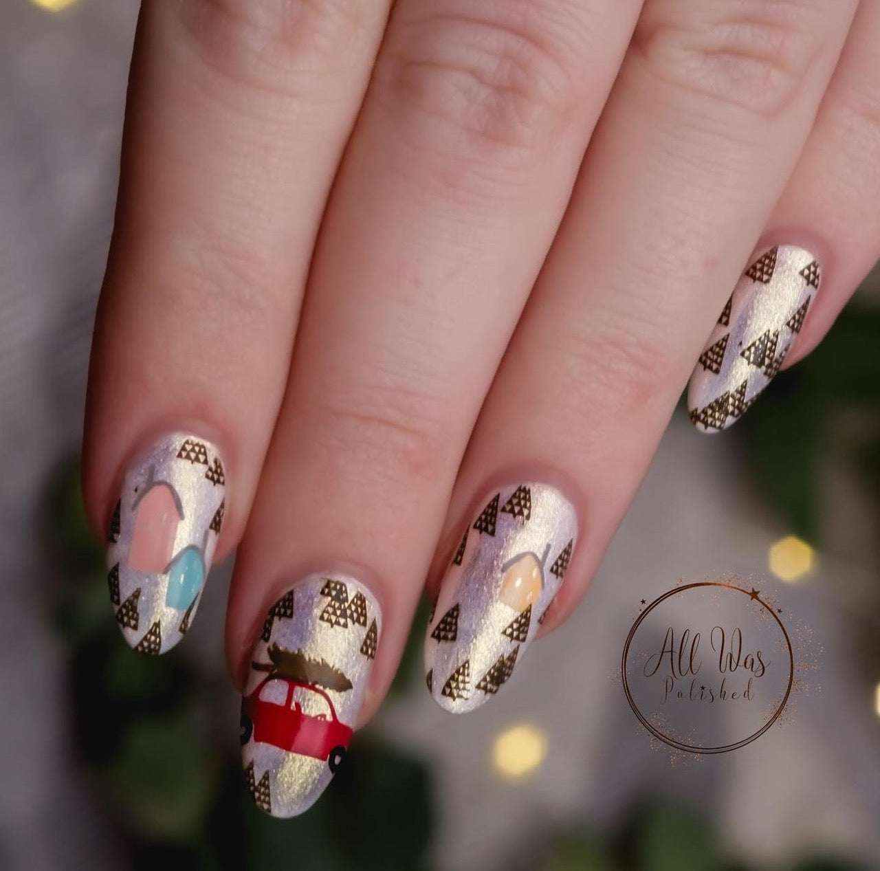 Yule Tide Christmas (CjSC-13) Etched Nail Art Stamping Plate