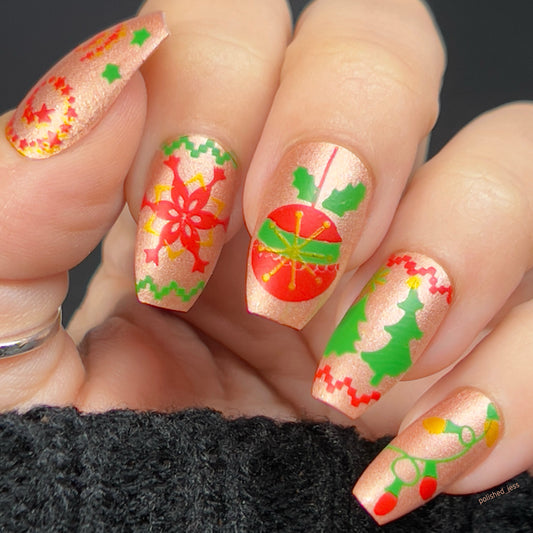 All the Trimmings  CjSC-16) Etched Nail Art Stamping Plate