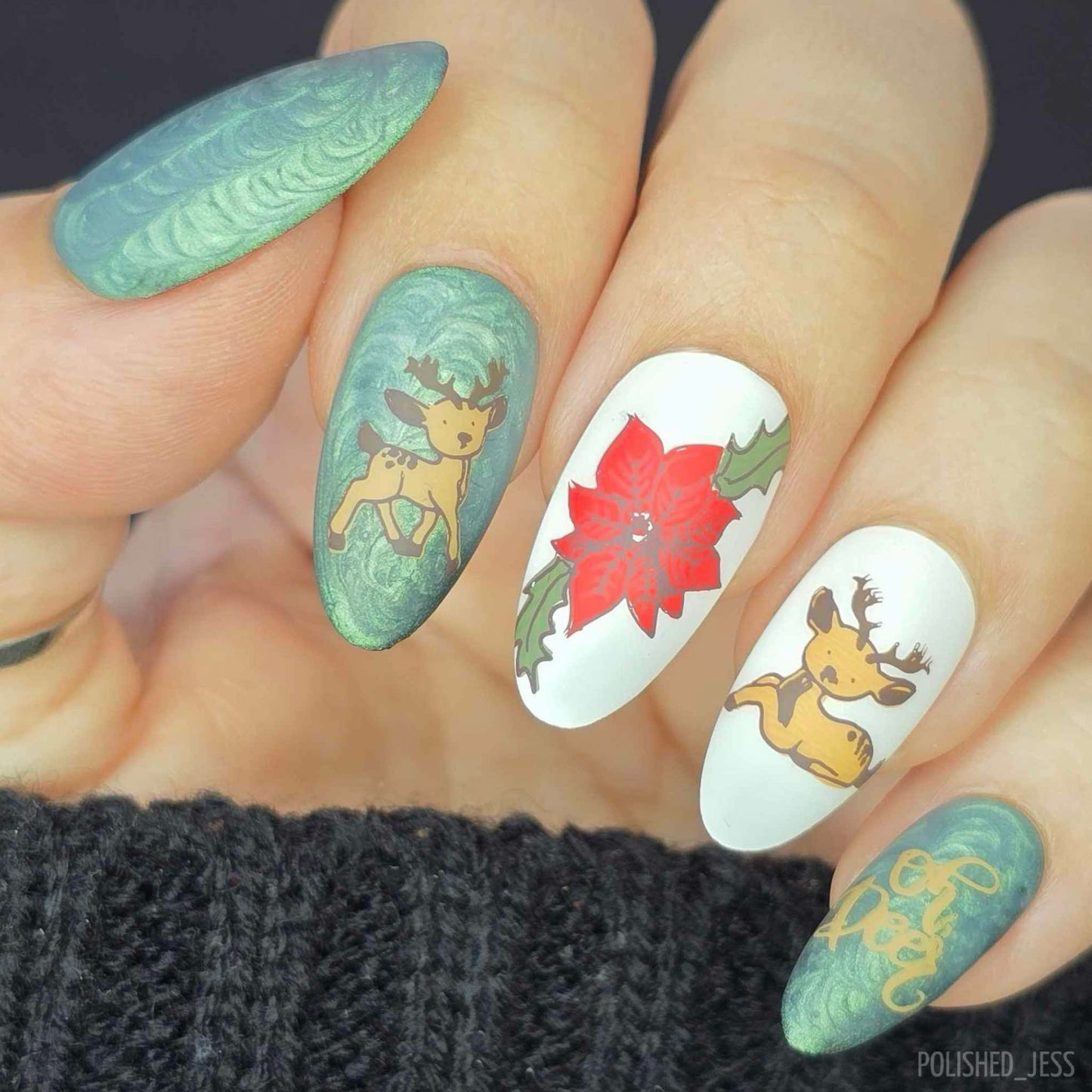 Merry Christmas My Deer (CjSC-19) Etched Nail Art Stamping Plate