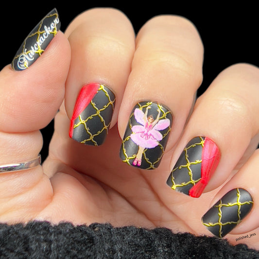 Nutcracker Christmas (CjSC-22) Etched Nail Art Stamping Plate