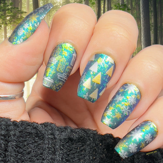 Pretty Paper - Gifted (CjSC-26) Etched Nail Art Stamping Plate