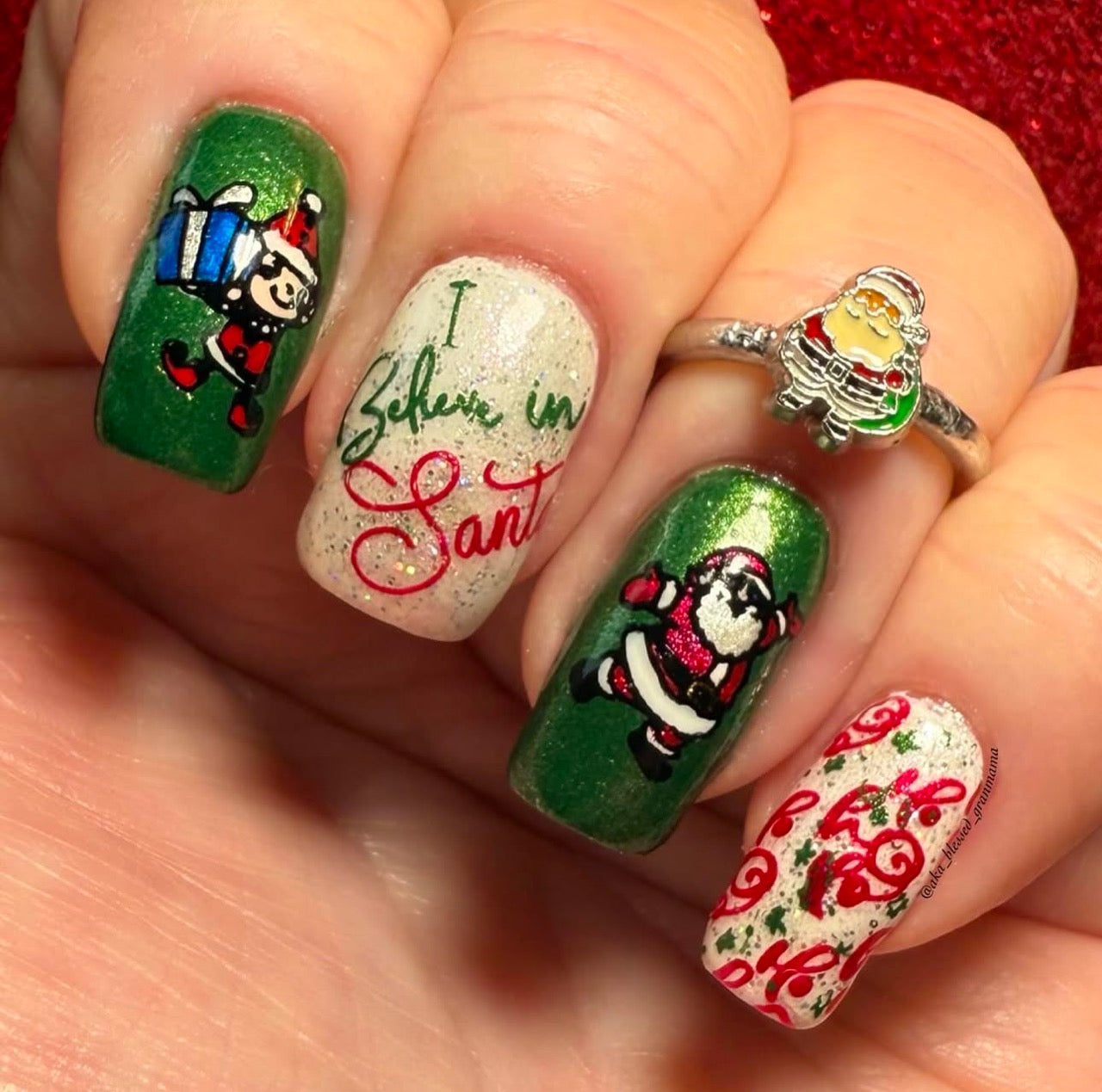 Classic Santa (CjSC-34) Etched Nail Art Stamping Plate