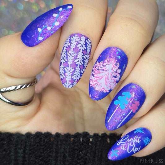 Oh Christmas Tree! (CjSC-44) Etched Nail Art Stamping Plate