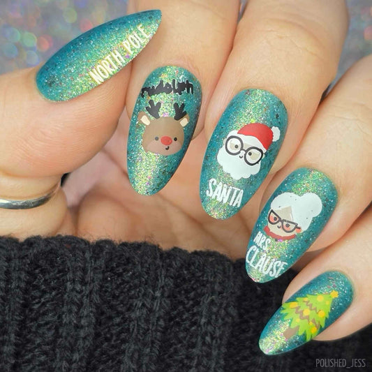 Cast Of Christmas Cuties (CjSC-62) Etched Nail Art Stamping Plate