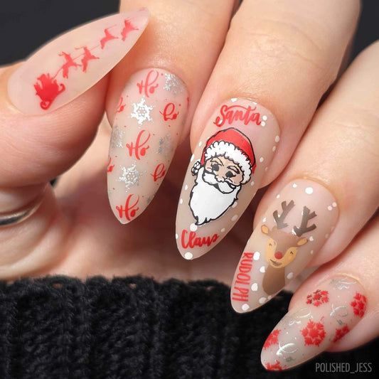 Dear Santa (CjSC-63) Etched Nail Art Stamping Plate