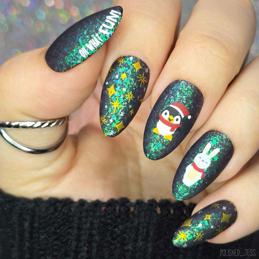 Oh, What Fun! (CjSC-64)Etched Nail Art Stamping Plate