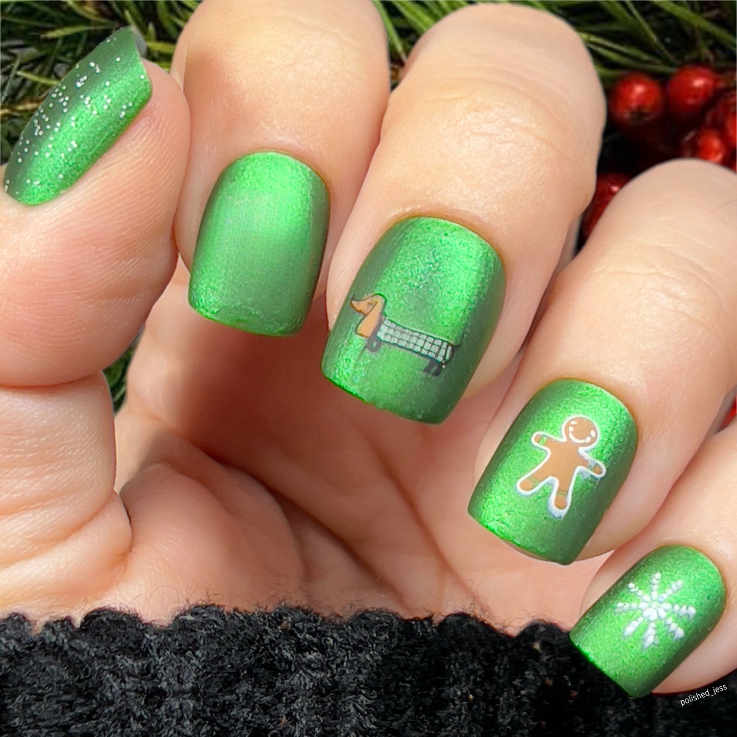 The Holiday (CjSC-72) Etched Nail Art Stamping Plate