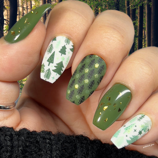 Pretty Paper - Festive (CjSC-78) Etched Nail Art Stamping Plate