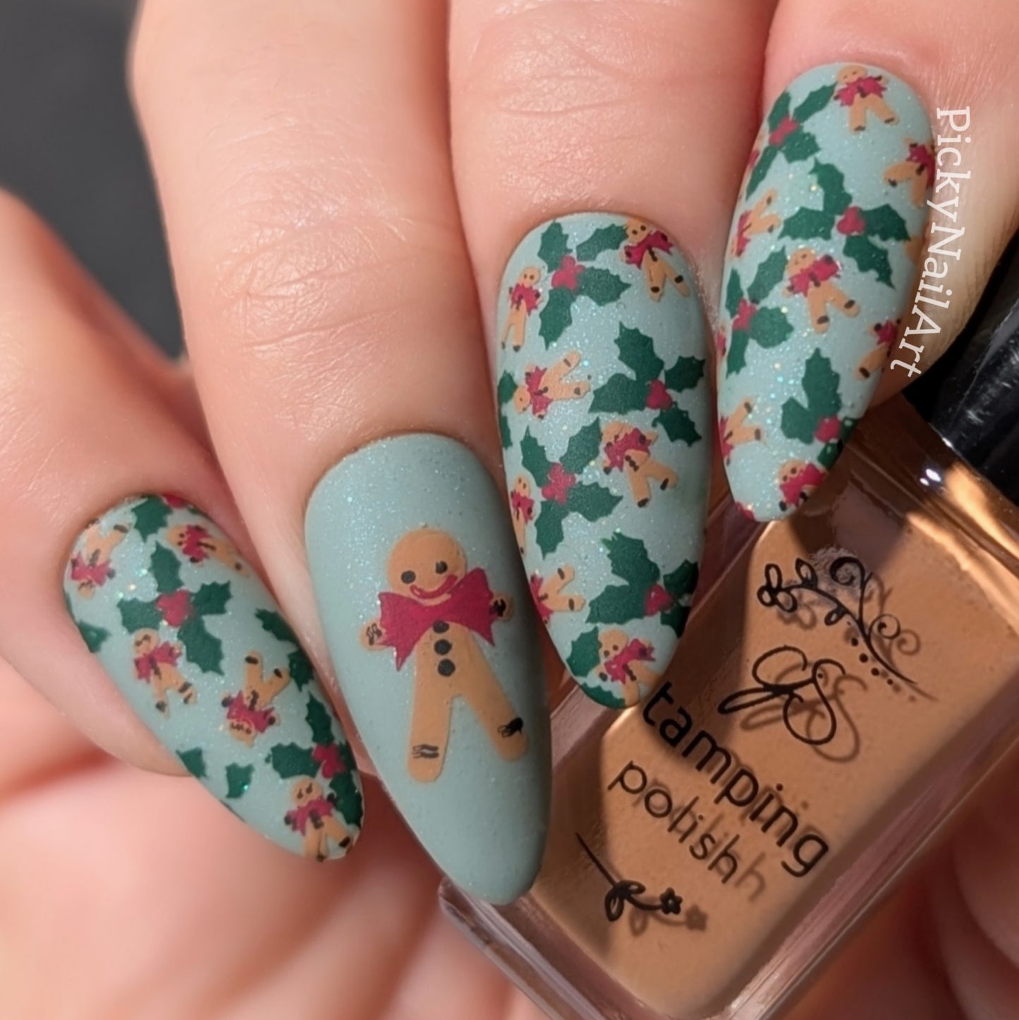 Gifts, Glides, and Holly Vibes - Wallpaper (CjSC-88) Etched Nail Art Stamping Plate