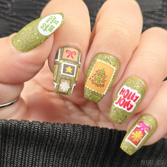 Sugarplum Post (CjSC-97) Etched Nail Art Stamping Plate