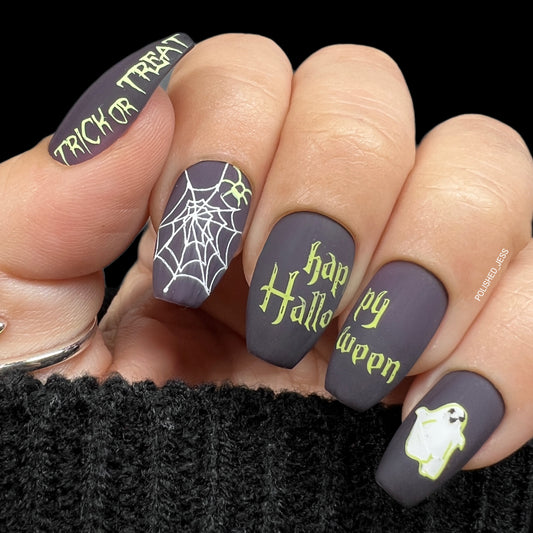 Halloween - Trick OR Treat (CjSH-04) - Etched Nail Art Stamping Plate