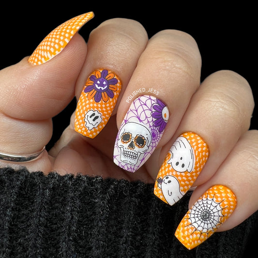 Mystic Hallows (CjSH-100) Etched Nail Art Stamping Plate