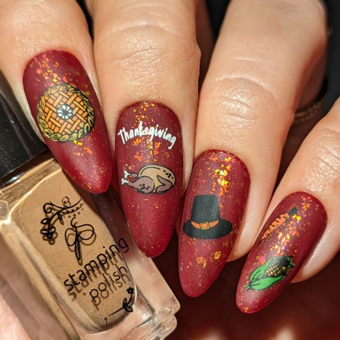 Autumn Skies, Pumpkin Pies (CjSH-101) Etched Nail Art Stamping Plate