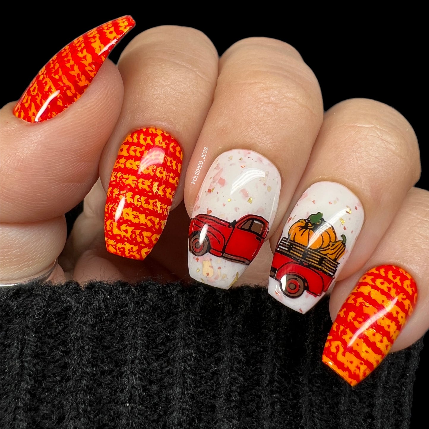 Autumn Skies, Pumpkin Pies (CjSH-101) Etched Nail Art Stamping Plate