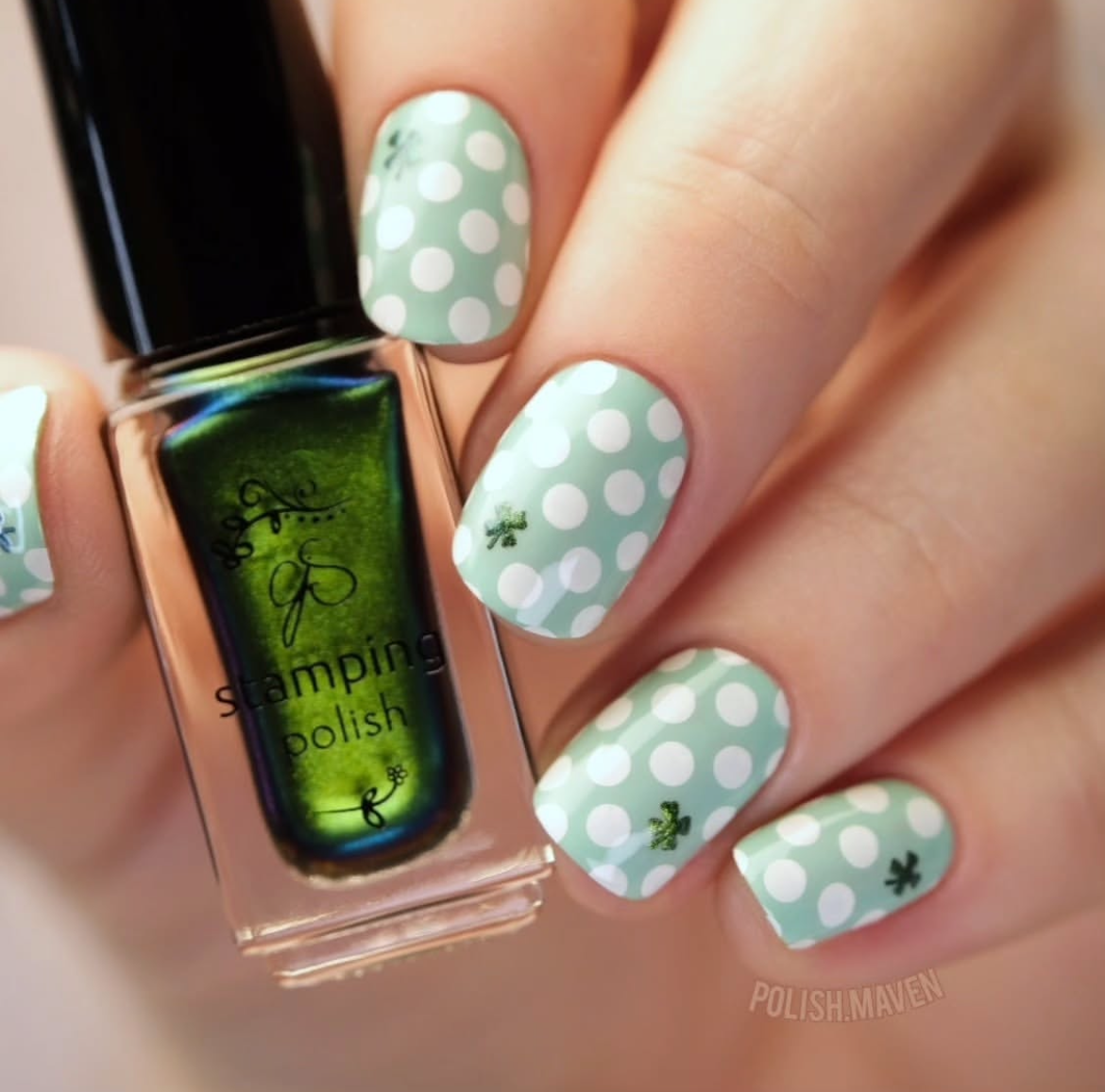 Luck (CjSH-104) Etched Nail Art Stamping Plate