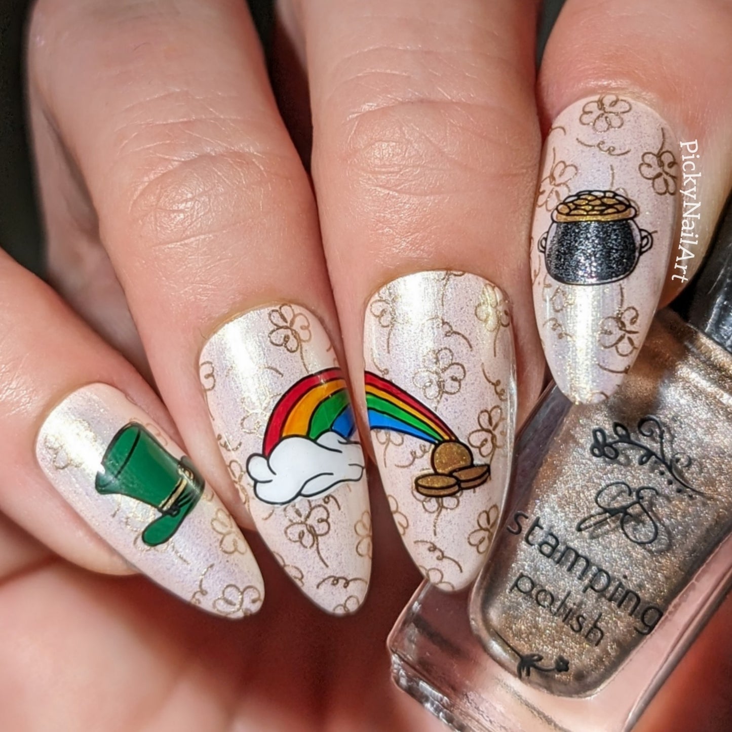 Luck (CjSH-104) Etched Nail Art Stamping Plate