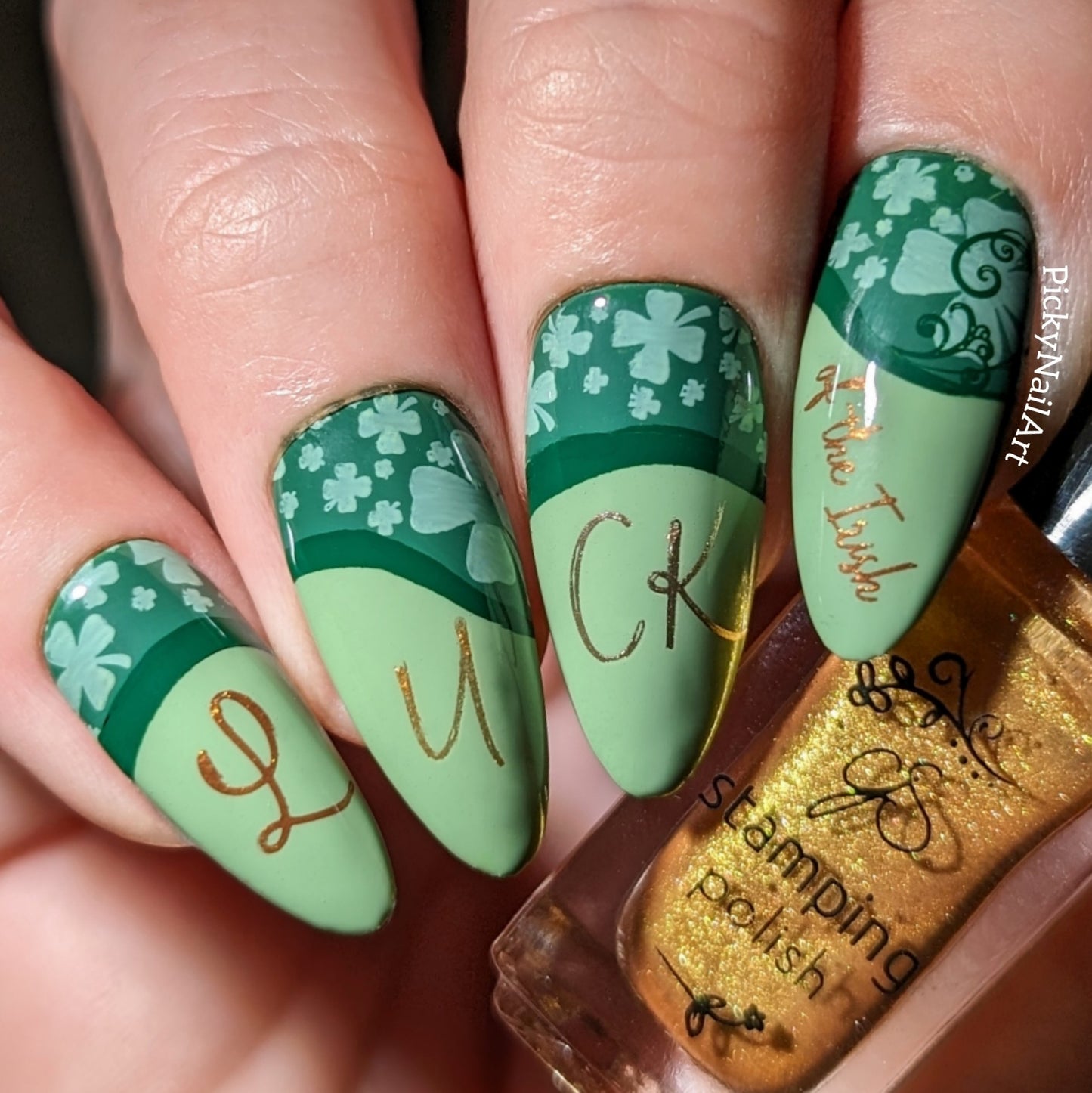 Luck (CjSH-104) Etched Nail Art Stamping Plate