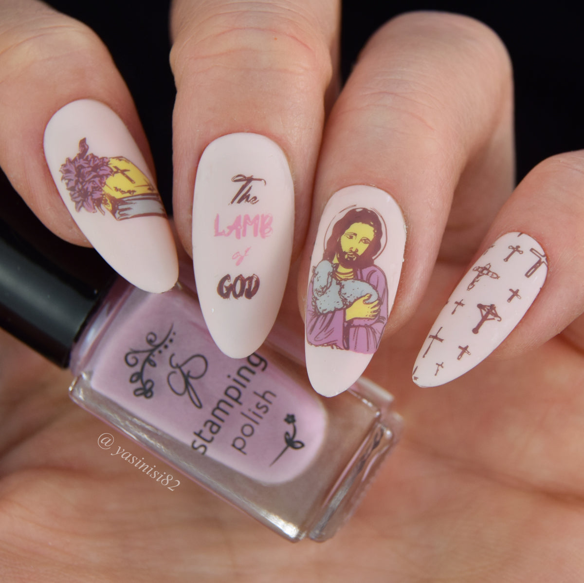 Lamb of God (CjSH-106) Etched Nail Art Stamping Plate