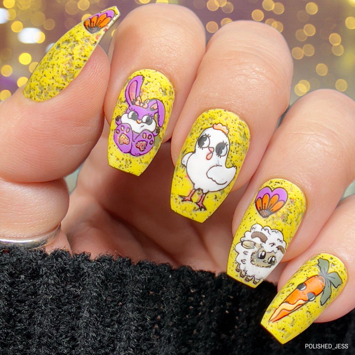 Easter Groovin' (CjSH-107) Etched Nail Art Stamping Plate