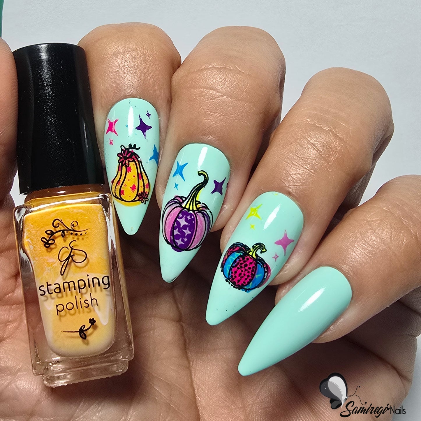 Hey Boo (CjSH-115) Etched Nail Art Stamping Plate