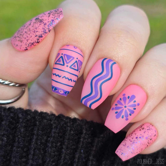 Ukrainian Easter (CjSH-13) Etched Nail Art Stamping Plate