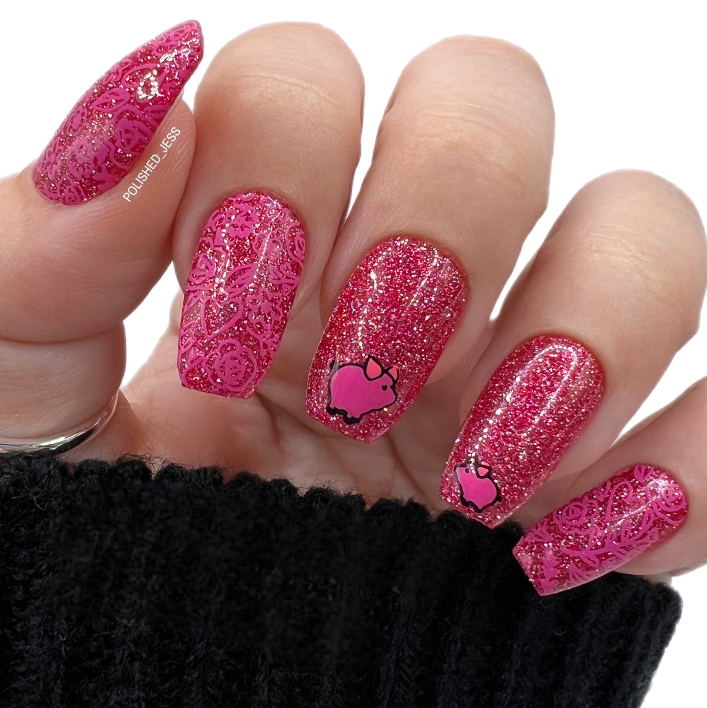 I LoVe my MoM! (CjSH-19) Etched Nail Art Stamping Plate