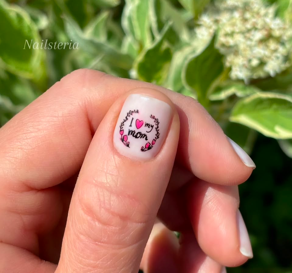 I LoVe my MoM! (CjSH-19) Etched Nail Art Stamping Plate