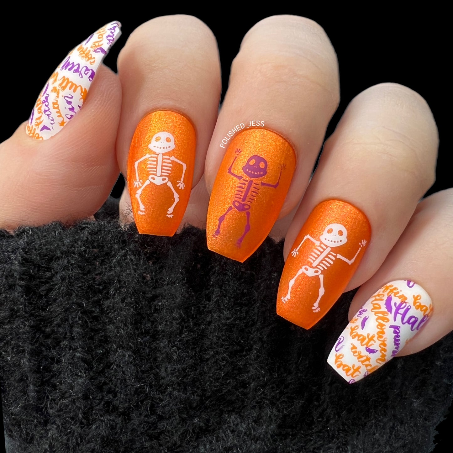Dancing Skeletons (CjSH-23) Etched Nail Art Stamping Plate