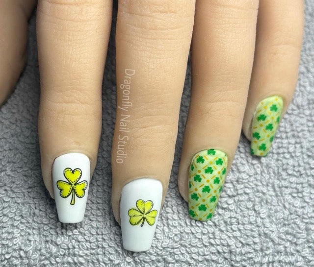 Feeling Lucky? (CjSH-50) Etched Nail Art Stamping Plate