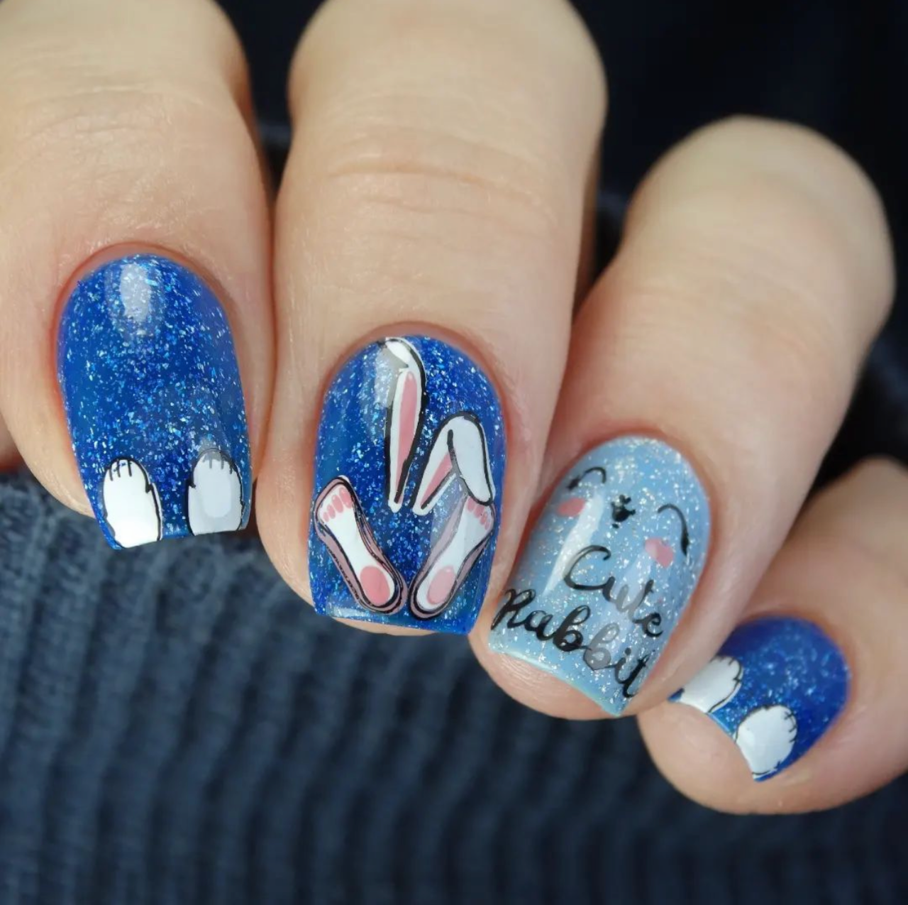 Bunny Bits (CjSH-53) Etched Nail Art Stamping Plate