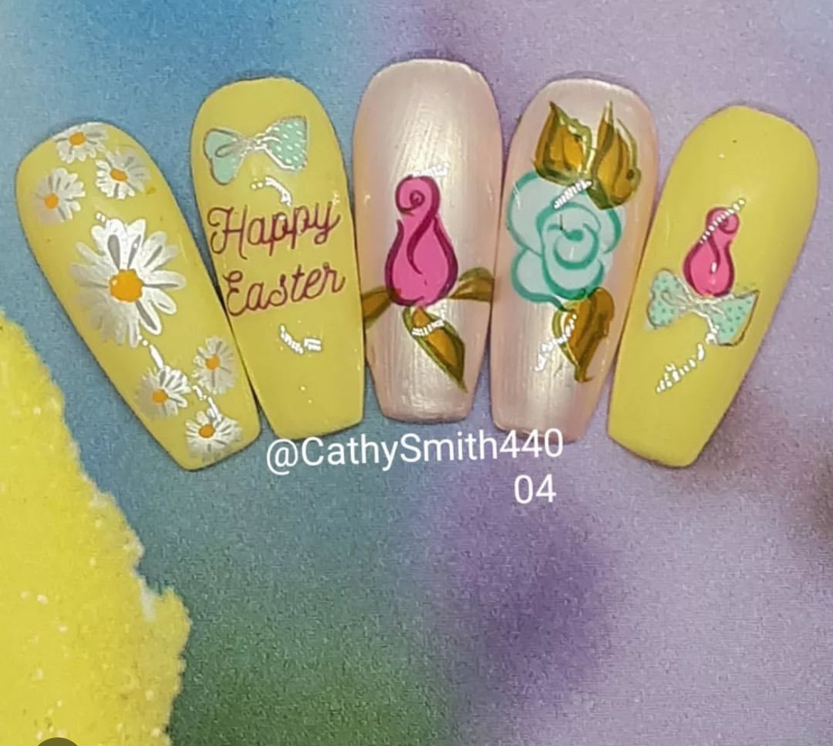 Easter Egg Dainty Decals (CjSH-54) Etched Nail Art Stamping Plate