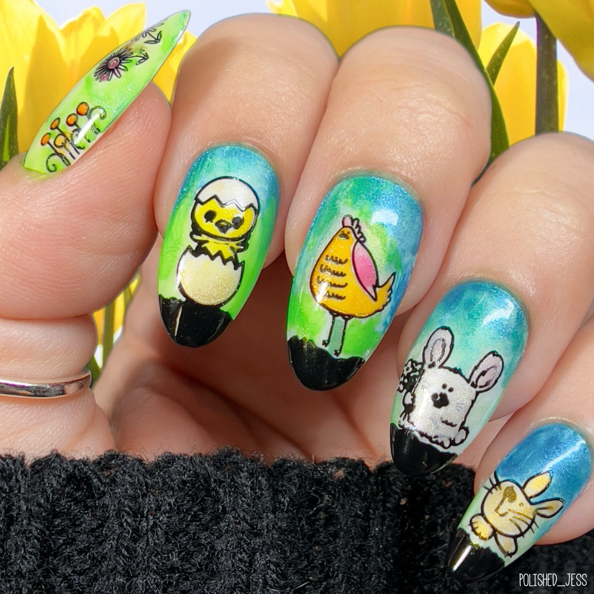 Playful Easter Bunny Nail Designs 2025