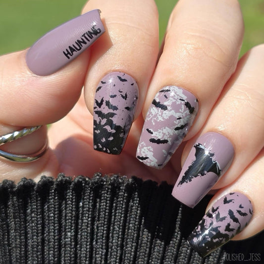 Grunge Halloween (CjSH-67) Etched Nail Art Stamping Plate
