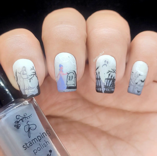 Give Me Chills (CjSH-69) Etched Nail Art Stamping Plate