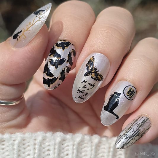 Hallow's Eve (CjS-H-73) Etched Nail Art Stamping Plate
