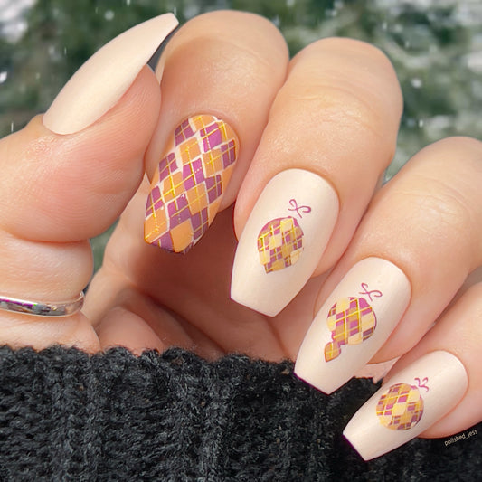 Patterned Holidays 2.0 (CjSC-74) Etched Nail Art Stamping Plate