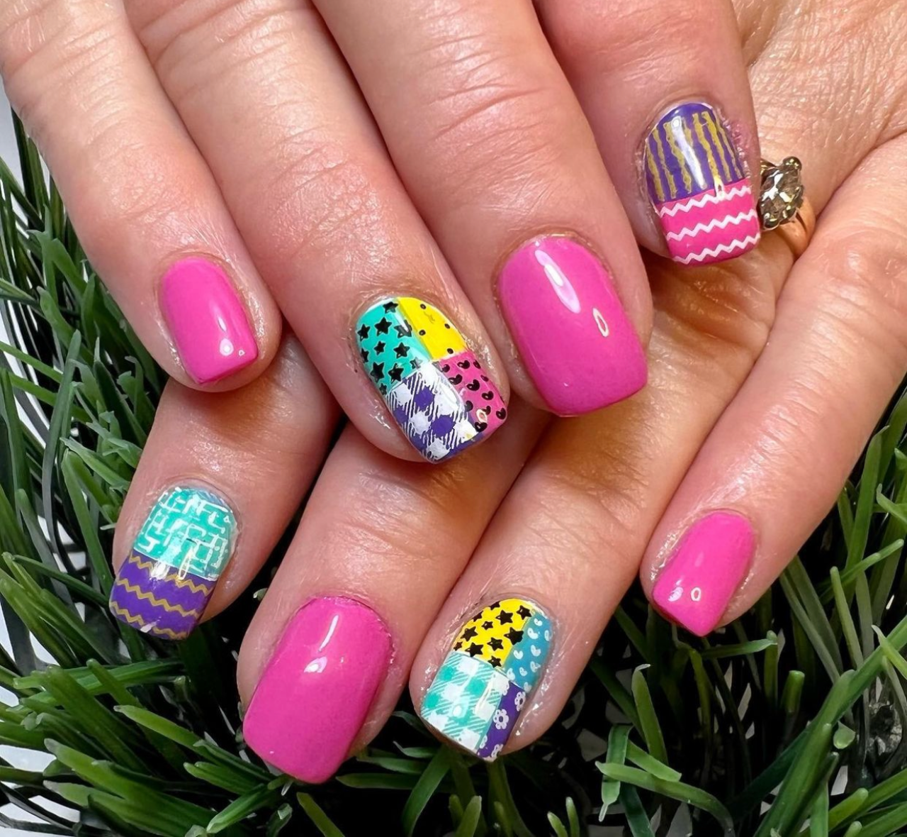 Patterned Easter Gnomes (CjSH-75) Etched Nail Art Stamping Plate