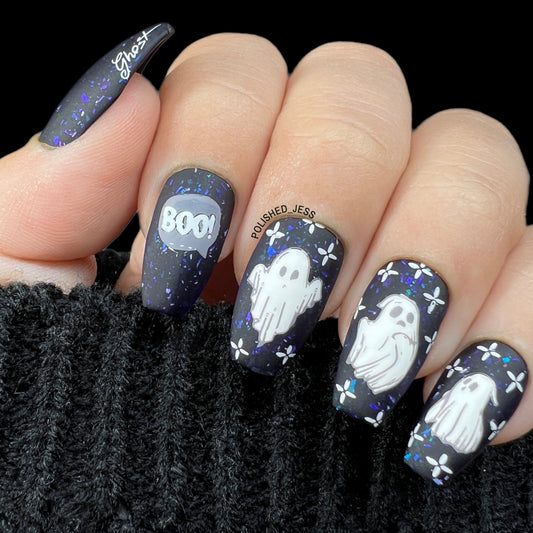 The Ghost (CjS-H-78) Etched Nail Art Stamping Plate